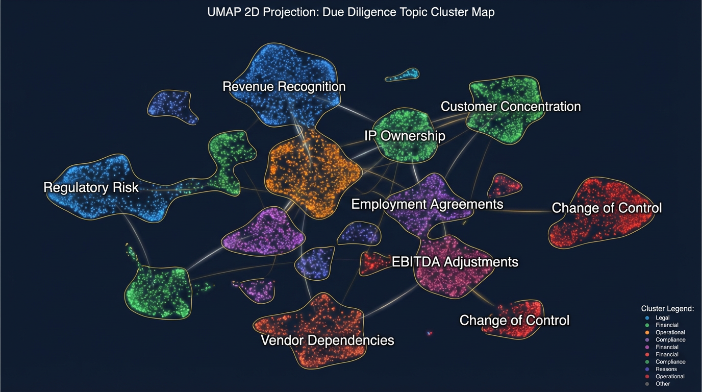 BERTopic UMAP cluster map